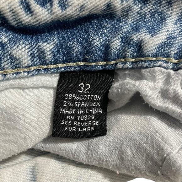 Carbon Womens Jean Shorts 32 Mid Rise Zip Fly Homemade Denim Shorts Acid Wash - Picture 5 of 10